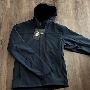 New Hawke&Co Navy Stretch Softshell Hooded Jacket